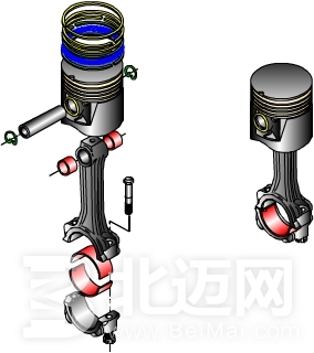 发动机活塞连杆组的装配